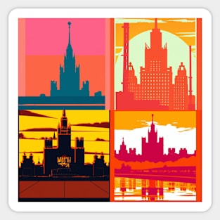 Sunset in Moscow x4 Composition Sticker